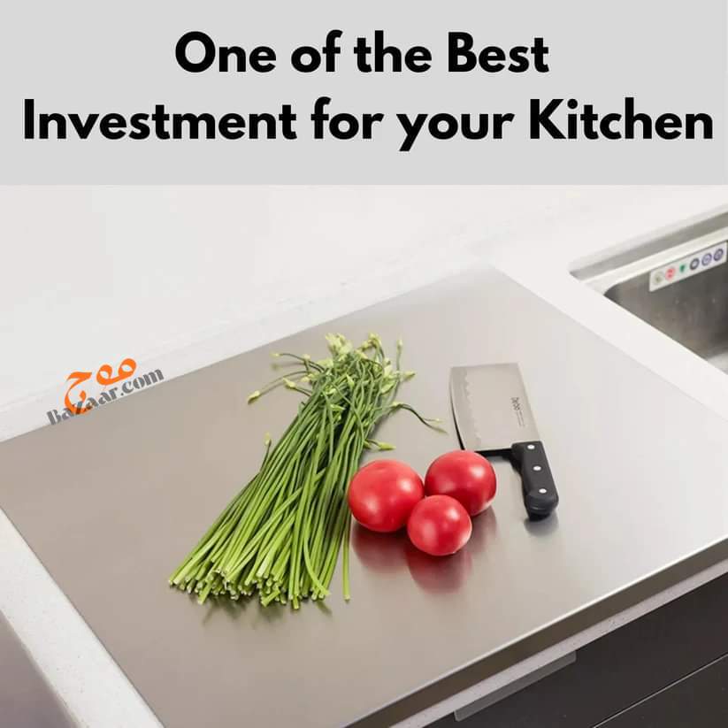 Premium Stainless Steel Cutting Board for Kitchen, Food Grade Non Toxic