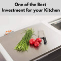 Premium Stainless Steel Cutting Board for Kitchen, Food Grade Non Toxic