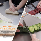 Premium Stainless Steel Cutting Board for Kitchen, Food Grade Non Toxic