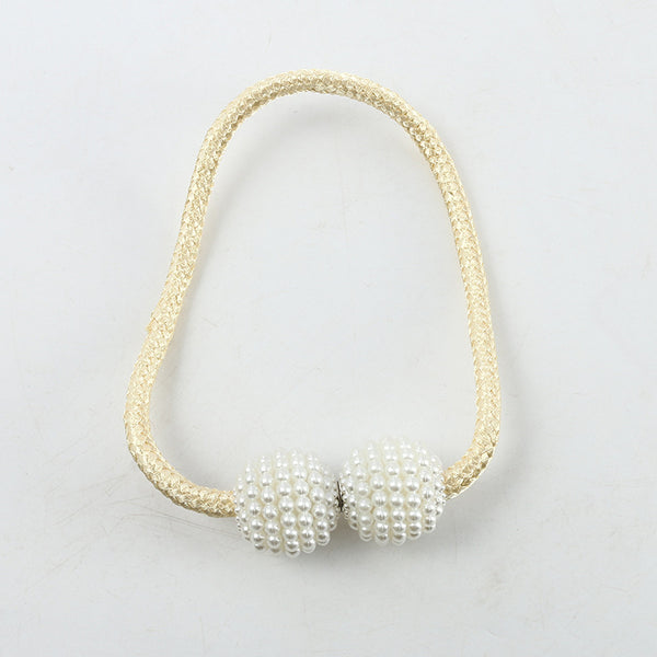 Curtain Buckle Magnetic Clip Bead Curtain Tie back Hanging Ball Curtain (1 pair) - (random color)
