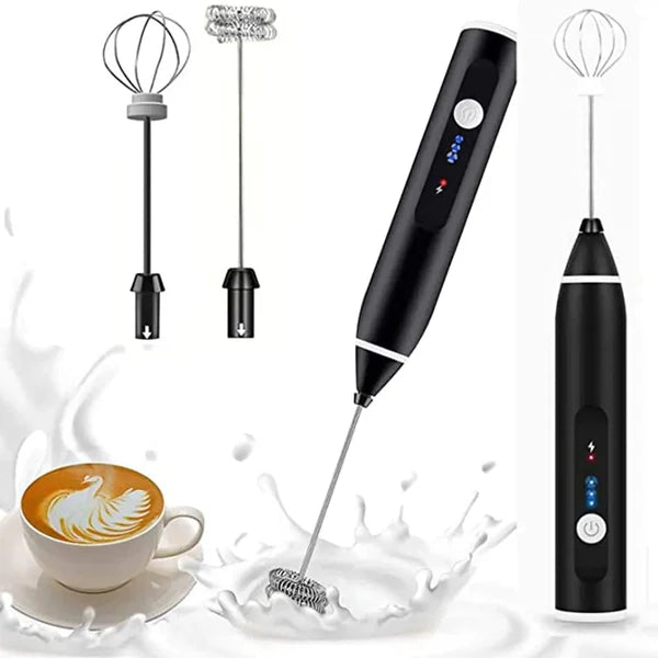 Electric Coffee Mixer Rechargeable  Egg Beater Quick Frothing Action