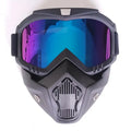 Motorcycle Goggles with Removable Full Face Mask Riding Glasses Dirt Bike ATV Motocross Detachable Eyewear