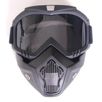 Motorcycle Goggles with Removable Full Face Mask Riding Glasses Dirt Bike ATV Motocross Detachable Eyewear