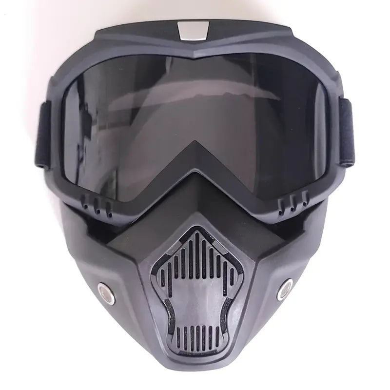 Motorcycle Goggles with Removable Full Face Mask Riding Glasses Dirt Bike ATV Motocross Detachable Eyewear
