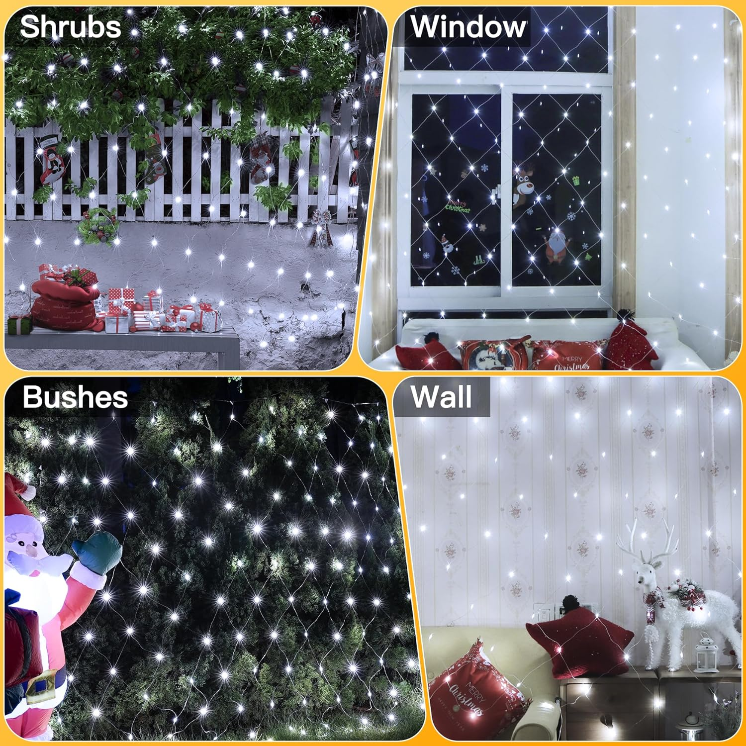 1 PC Wedding LED Net Mesh String Lights- Fairy String Lights With 88 Lights for Wedding Party Décor Outdoor & Indoor Activities