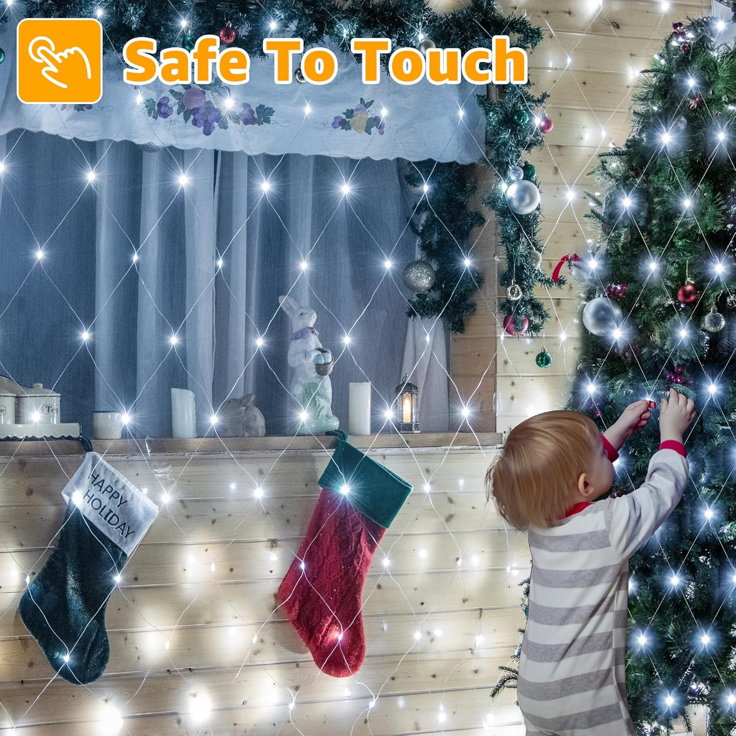 1 PC Wedding LED Net Mesh String Lights- Fairy String Lights With 88 Lights for Wedding Party Décor Outdoor & Indoor Activities