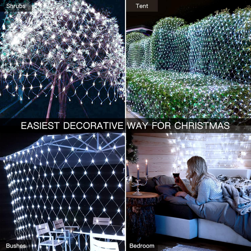 1 PC Wedding LED Net Mesh String Lights- Fairy String Lights With 88 Lights for Wedding Party Décor Outdoor & Indoor Activities