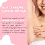 Secret Glow Original Underarm Brightening & Odor Control Cream | Long-Lasting Odor Control | Hydrating & Gentle Formula 50g