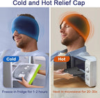 Migraine Relief Hat, One Size Fits All, Reusable Ice Gel Pack for Puffy Eyes, Stress Relief ( Random Color )
