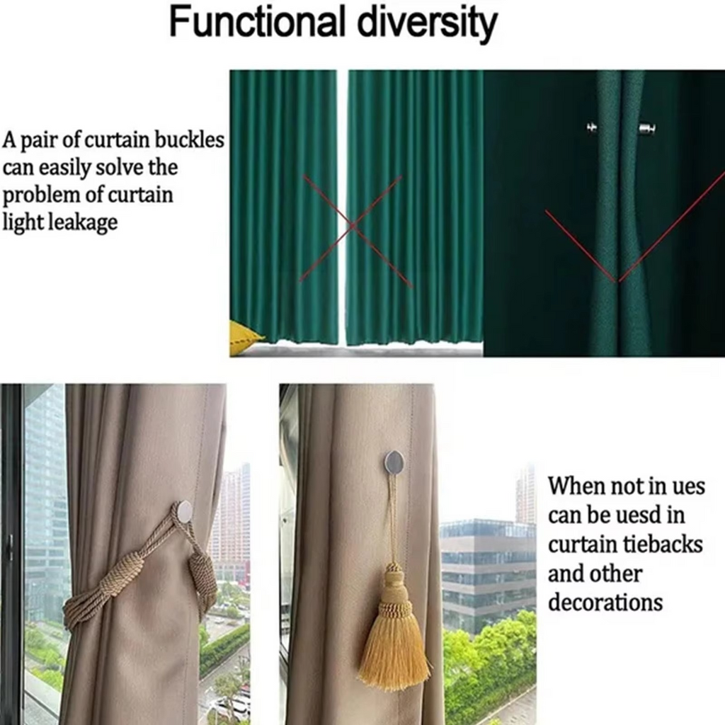 Curtain Pins, Curtain Tiebacks, Magnetic, Gap Resistant, Lace | Curtain Accessories