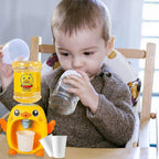 Mini Duck Water Dispenser Toy Drinking Fountain – Cute Yellow Duck Design with Realistic Water Flow, Battery Operated Kids Pretend Play Toy Gift with Cups for Boys and Girls, Age 3+