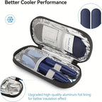 Insulin Pen Cooling Travel Box Diabetes Medication Insulation Cooling Storage Box, with Reusable Ice Packs, Suitable for Insulin Pen and Diabetes Supplies Storage Insulation Bag (Random Color)