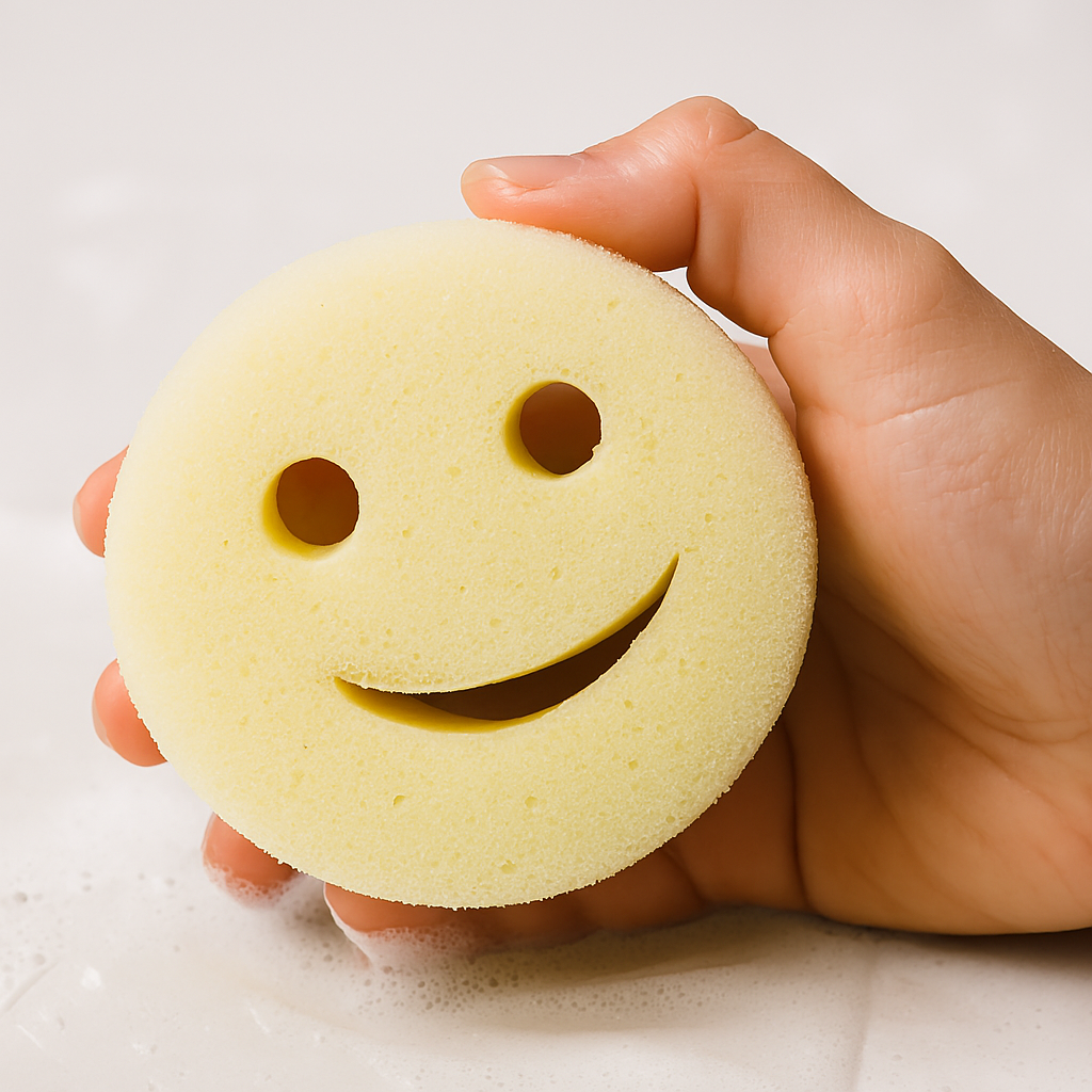 IMPORTED Smiley Face Scrub Sponge – Mr. & Mrs. Scrub | Gentle on Surfaces, Tough on Messes