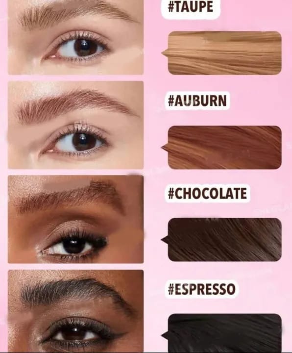 IMPORTED Huxibeauty Brow Fection Angled Brush And Dip Liquid Eyebrow Gel Pen For Daily Makeup Needs - Black