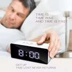 Digital LED Mirror Alarm Clock Modern Display With Time Temperature And Daily Use Convenience