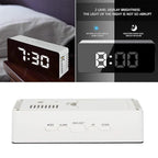 Digital LED Mirror Alarm Clock Modern Display With Time Temperature And Daily Use Convenience