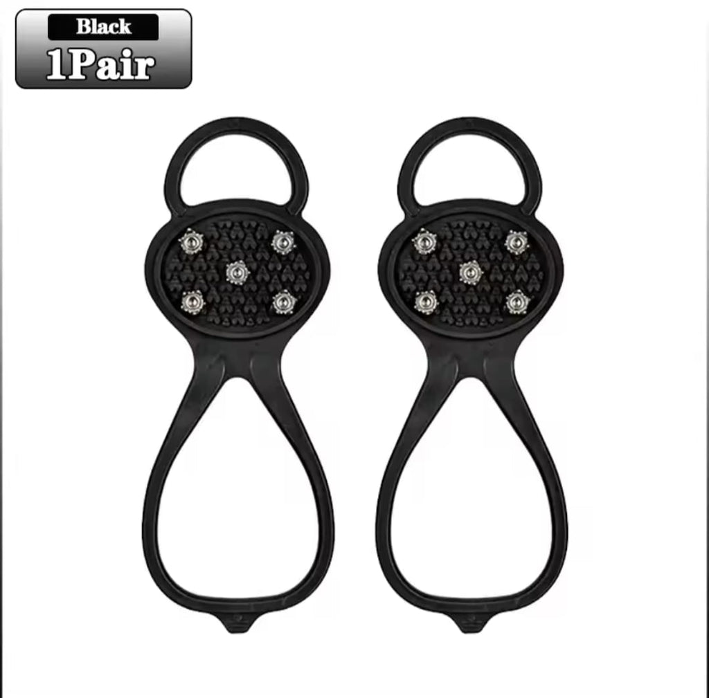 5 Studs Anti Skid Ice Snow Camping Walking Shoes Winter Safety Boots Universal Professional Climbing Crampons - 1 Pair