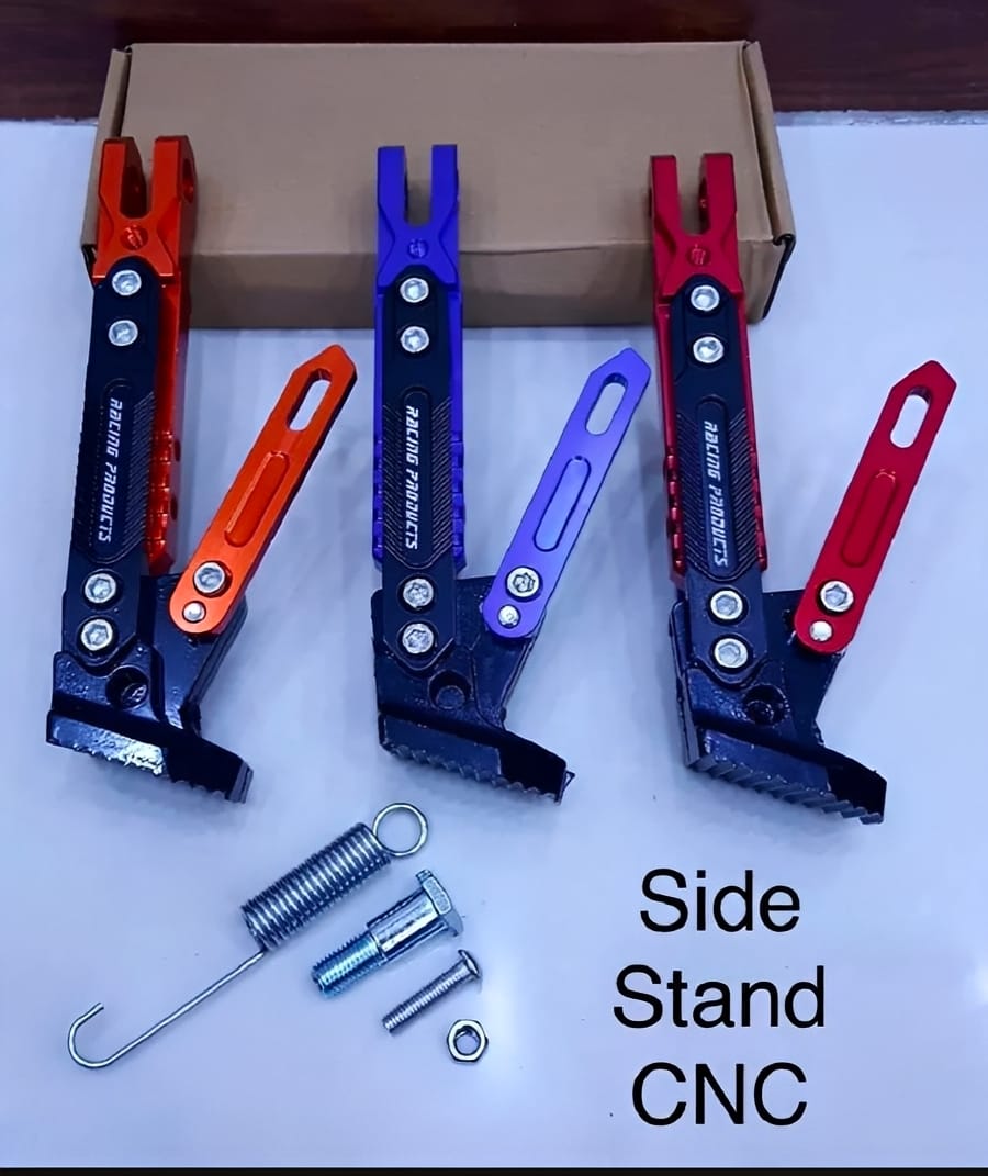 PREMIUM Adjustable Aluminum Motorcycle Kickstand – CNC Side Stand