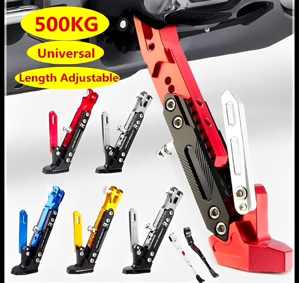 PREMIUM Adjustable Aluminum Motorcycle Kickstand – CNC Side Stand
