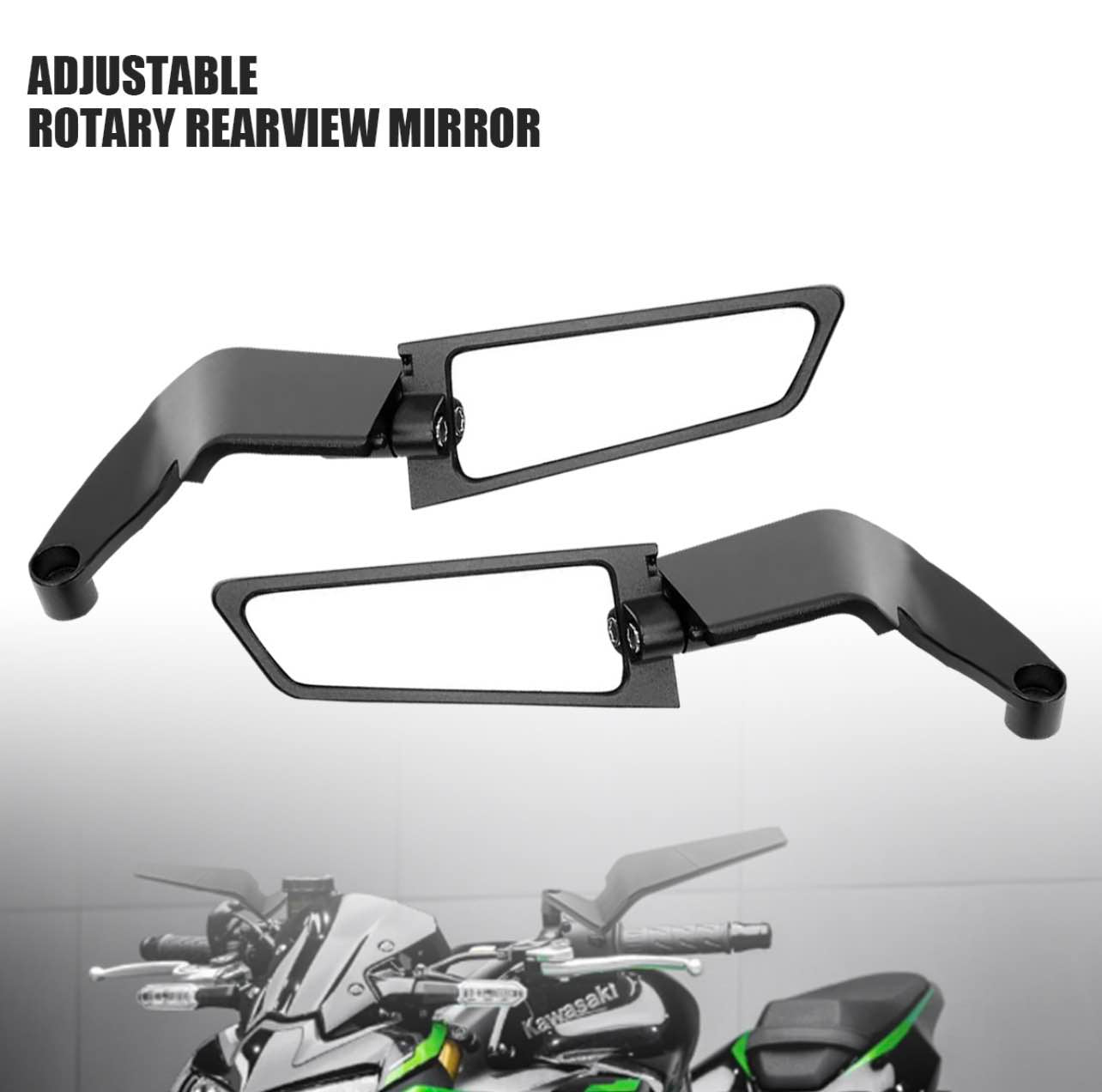 PREMIUM Aerodynamic Rotary Adjustable Motorcycle Wind Wing Rearview Mirrors