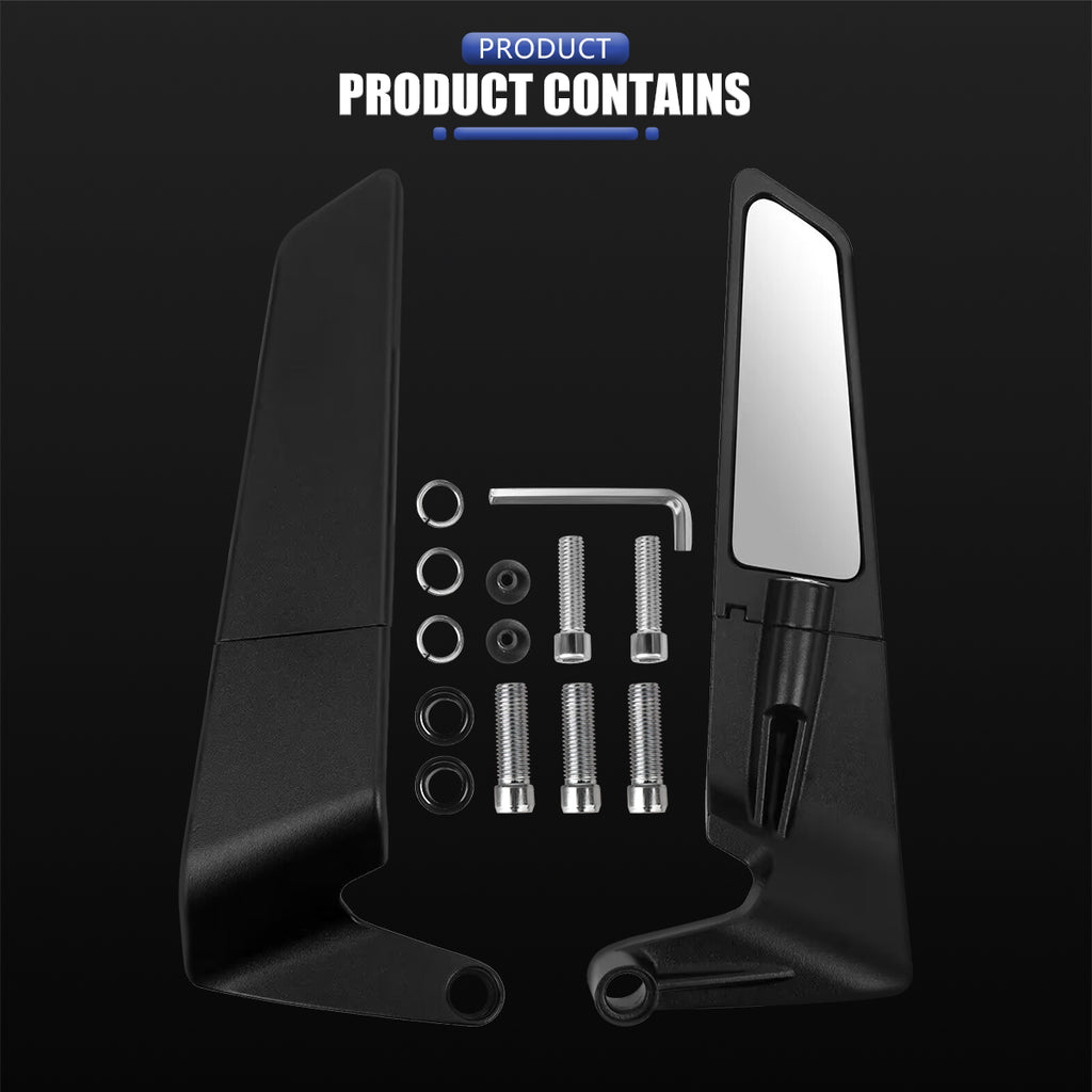 PREMIUM Aerodynamic Rotary Adjustable Motorcycle Wind Wing Rearview Mirrors