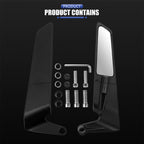 PREMIUM Aerodynamic Rotary Adjustable Motorcycle Wind Wing Rearview Mirrors