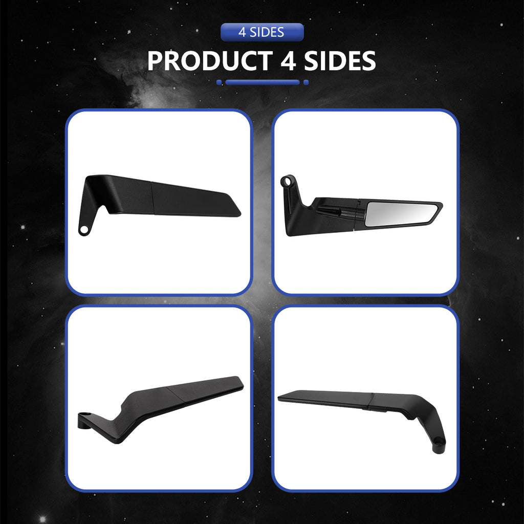 PREMIUM Aerodynamic Rotary Adjustable Motorcycle Wind Wing Rearview Mirrors