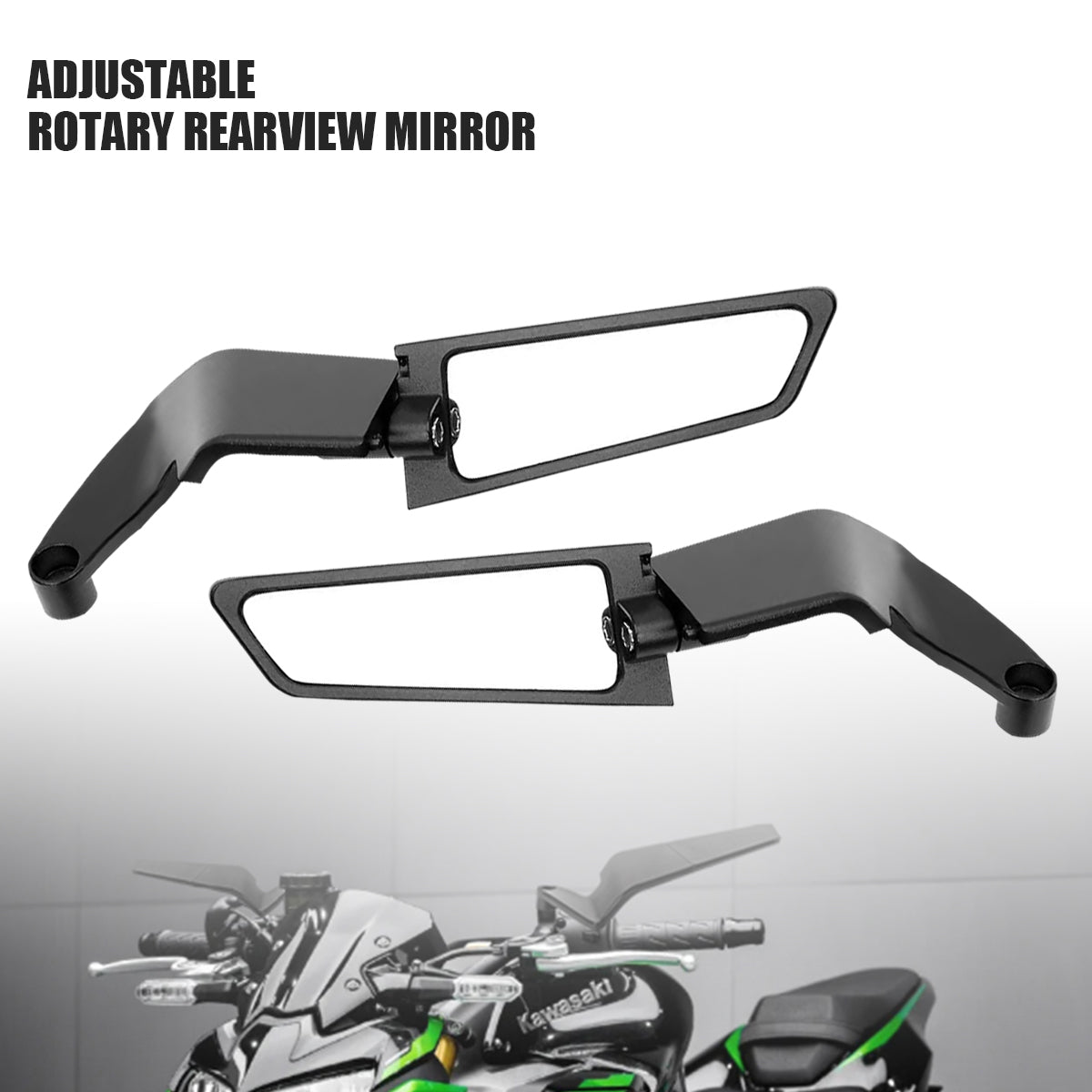PREMIUM Aerodynamic Rotary Adjustable Motorcycle Wind Wing Rearview Mirrors