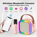 K12 Portable Speaker With Double Mic | Karaoke Microphone With Speaker | Portable Wireless Bluetooth Speaker