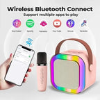 K12 Portable Speaker With Double Mic | Karaoke Microphone With Speaker | Portable Wireless Bluetooth Speaker