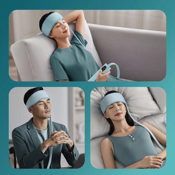 360 Degree Relaxation Electric Head Massager With Air Compression Kneading Heat Therapy Type C Port Rechargeable