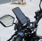 Motorcycle Mobile Holder With Charger Aluminum Body Durable And Convenient
