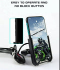 Motorcycle Mobile Holder With Charger Aluminum Body Durable And Convenient