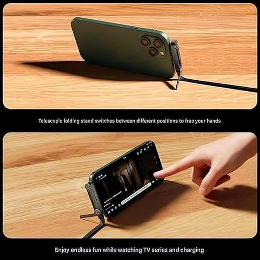 240W Type-C to Type-C Fast Charging Cable with Adjustable Stand – 1.5M PD 3.1 90° Elbow Gaming Cable