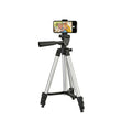 Tripod 3110 Portable Adjustable Aluminium Lightweight Camera Stand Tripod, with 3-Dimensional Head and Quick Release Plate for Video Cameras and Mobile, Black, Silver