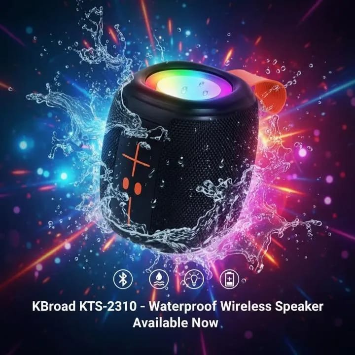Waterproof RGB Bluetooth Speaker – Portable Outdoor Wireless Speaker with Deep Bass & LED Light Up Display