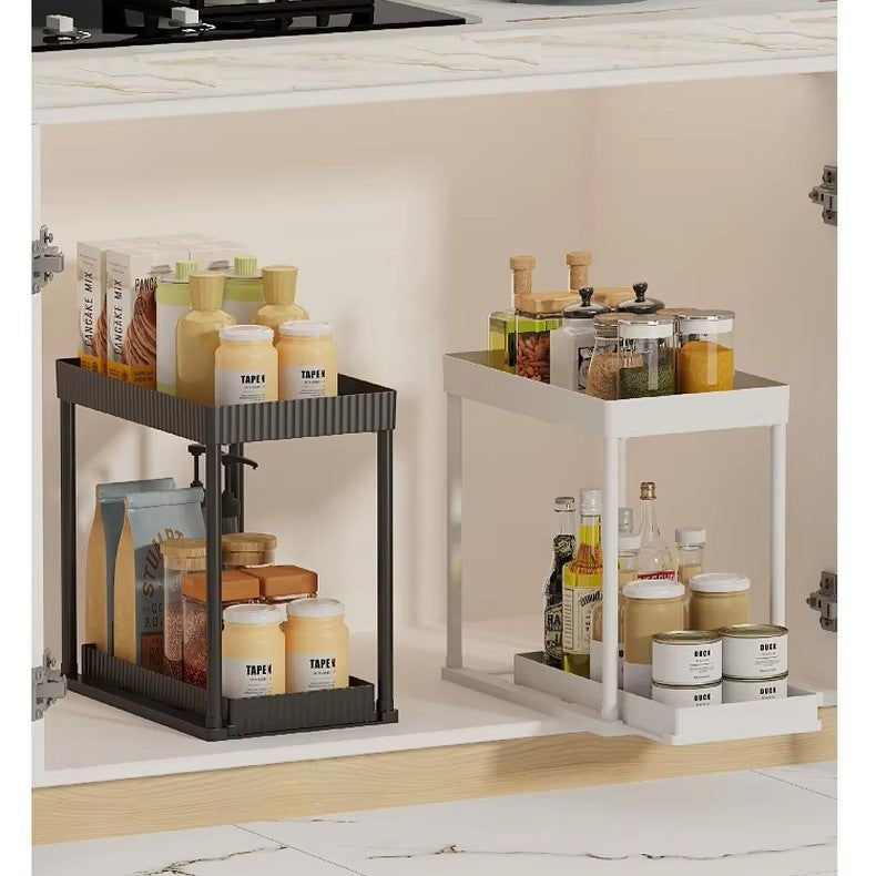 Premium Multi-Functional Kitchen Shelf | Nail-Free Installation | Rust-Proof Carbon Steel Organizer | Waterproof & Strong Load-Bearing | Random Color