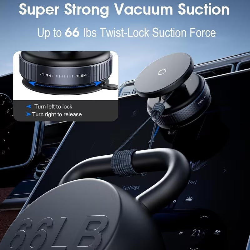 360 Vacuum Magnetic Car Mount Phone Holder Hands Free Suction Cup