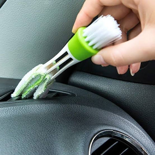 2-in-1 Car Air Conditioning Vent Cleaning Brush - Multi-Functional Microfiber Detailing Tool