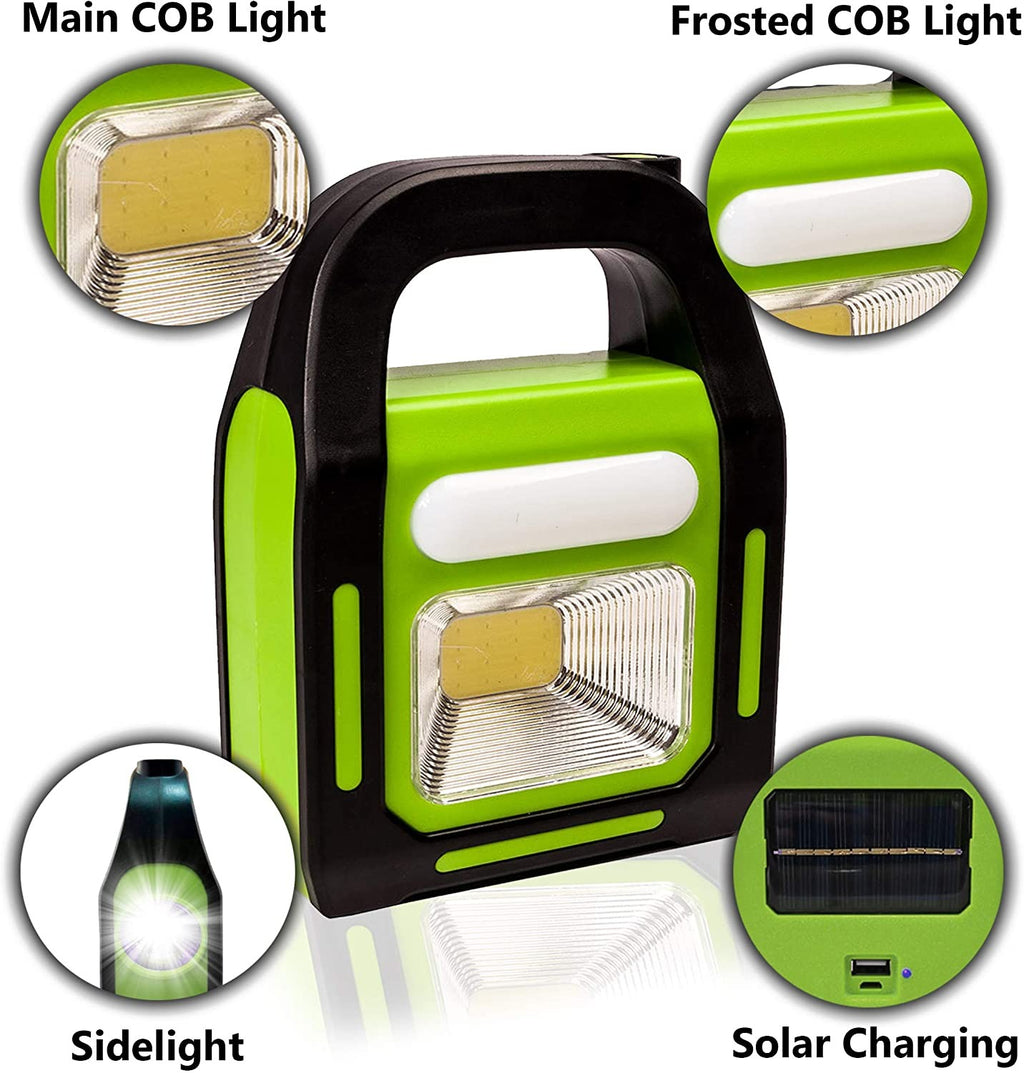 Solar Rechargeable & Power Bank 3-in-1 Emergency Light - Hurry Bolt Portable LED Work Light, Torch & Power Bank