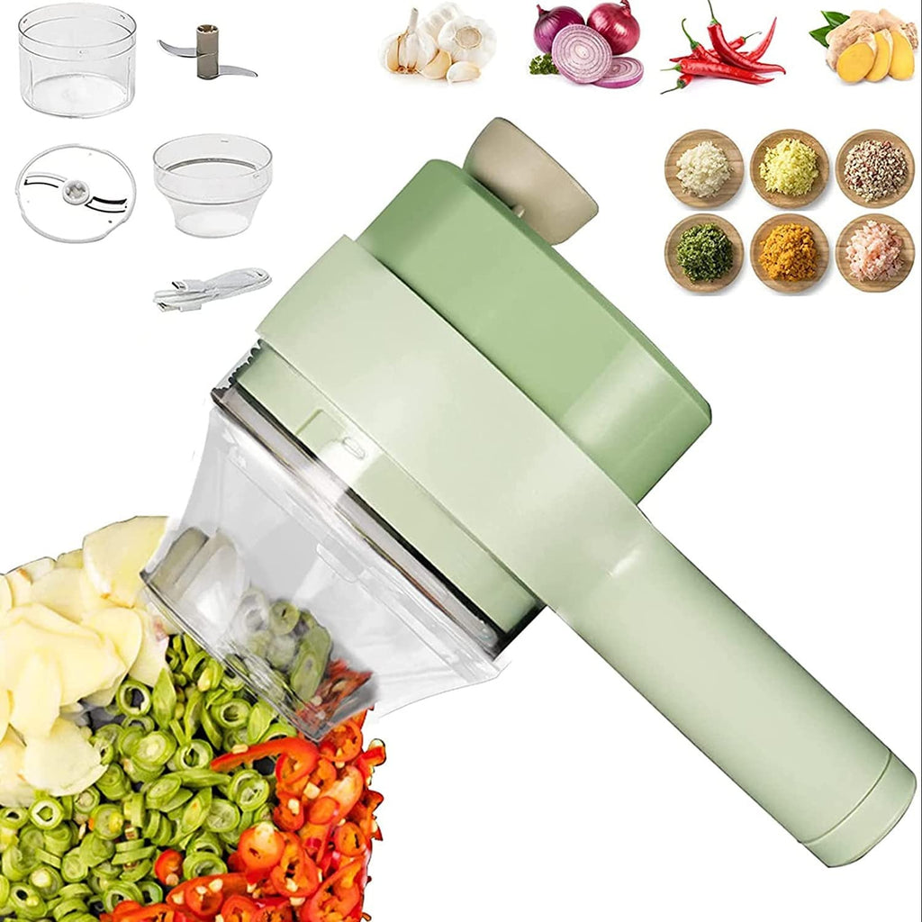 Electric Handheld Vegetable Cutter Slicer Multifunctional Food Chopper Compact Durable