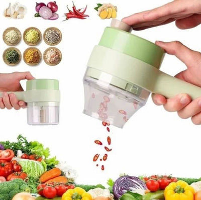 Electric Handheld Vegetable Cutter Slicer Multifunctional Food Chopper Compact Durable