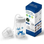 Hands-Free Feeder Bottle 150ml | BPA-Free Anti-Colic Self Feeding Baby Bottle with Straw Brush (Random Color)