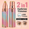 Portable Precision Electric Eyebrow Trimmer with Built-in LED Light – Compact & Travel-Friendly Grooming Tool