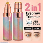 Portable Precision Electric Eyebrow Trimmer with Built-in LED Light – Compact & Travel-Friendly Grooming Tool