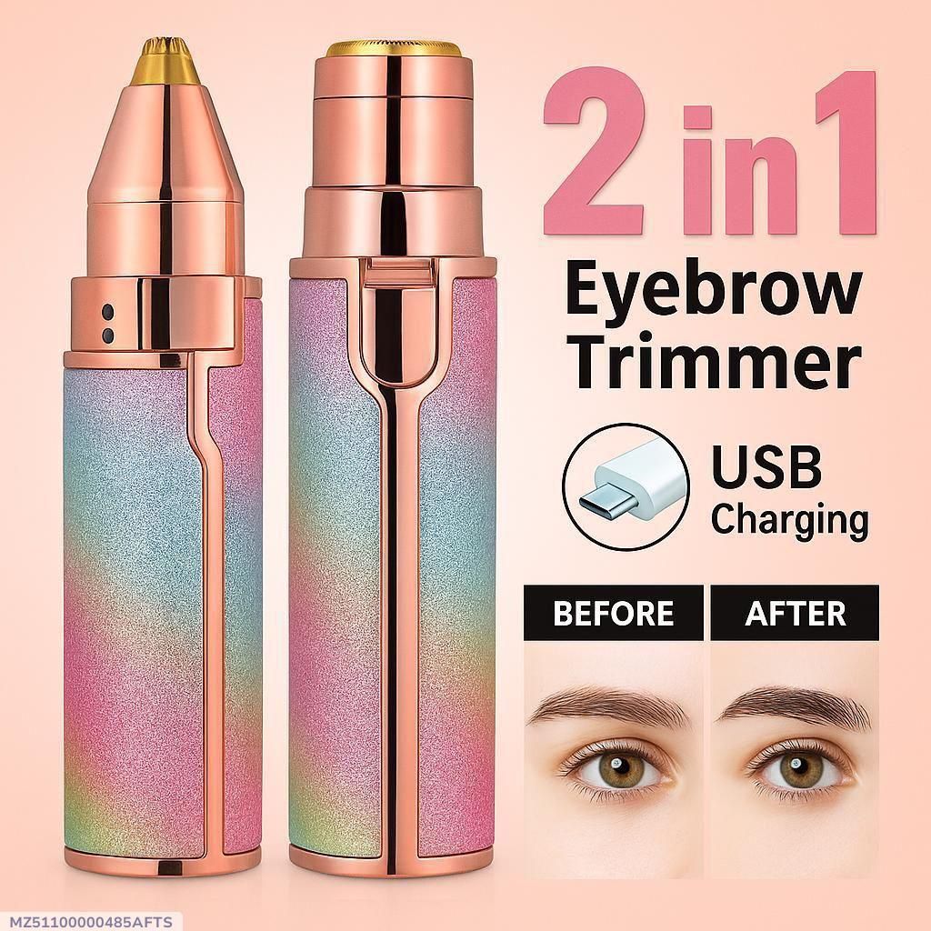 Portable Precision Electric Eyebrow Trimmer with Built-in LED Light – Compact & Travel-Friendly Grooming Tool
