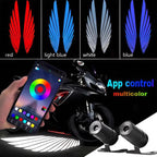 Bluetooth control angel wing light multicolor for all bikes and car