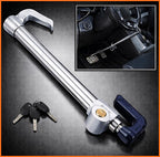 Steering to Pedal Lock Anti Theft Double Hook Steel Lock for all Cars