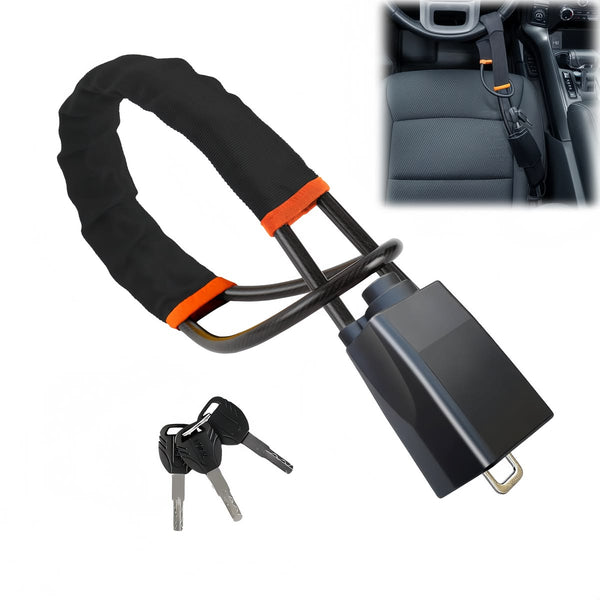 Car Steering Lock with Seat Belt Buckles Anti Theft Protection Device with three keys