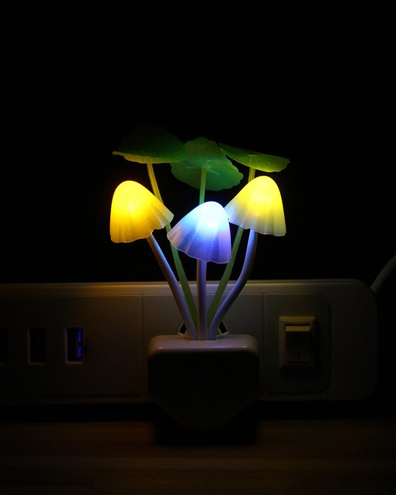 Mushroom Night Light | LED Night Lights (Random colors) - Pack of 2